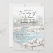 Meisjes Weekend Tropische Pool Bachelorette Party Kaart (Voorkant)