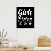 Meisjes Weekend Vacation Drink Foto's Memories Poster (Keuken)