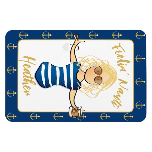 Meisjes Weekend voor Haar Grappige Nautische Vakan Magneet (Horizontaal)