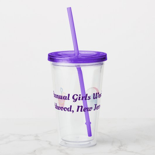 Meisjes Weekend  w Bucket & Beach Ball Acryl Drinkbeker (Links)