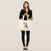 Meisjes Weekend wie laat de meisjes eruit? Grote Tote Bag (Voorkant (model))
