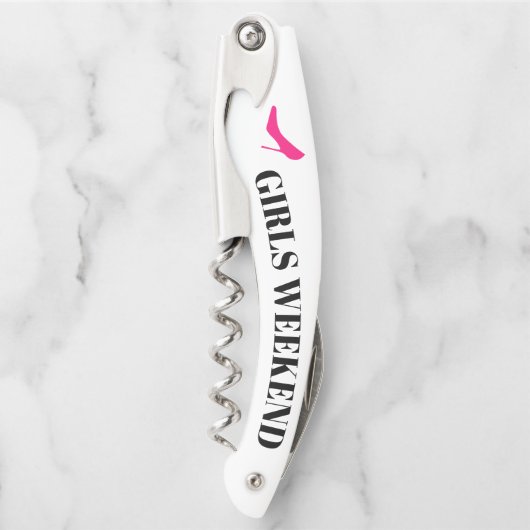 Meisjes weekendfeestkurk schroefwijn flesopener kurkentrekker (Voorkant)