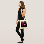 Meisjes weekendfeesttas met roze cocktailglazen tote bag (Voorkant (model))