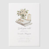 Meisjes Wellness Bruiloft Spa Borrel Vellum Uitnodigingen (Voorkant)