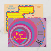 Meisjes  wervelcirkels kinder tornado schattige ku briefkaart (Voorkant / Achterkant)