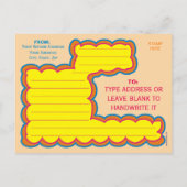 Meisjes  wervelcirkels kinder tornado schattige ku briefkaart (Achterkant)