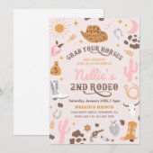 Meisjes Westerne uitnodiging | Uitnodiging van Cow (Voorkant / Achterkant)