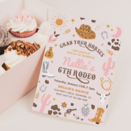 Meisjes Westerne uitnodiging | Uitnodiging van Cow