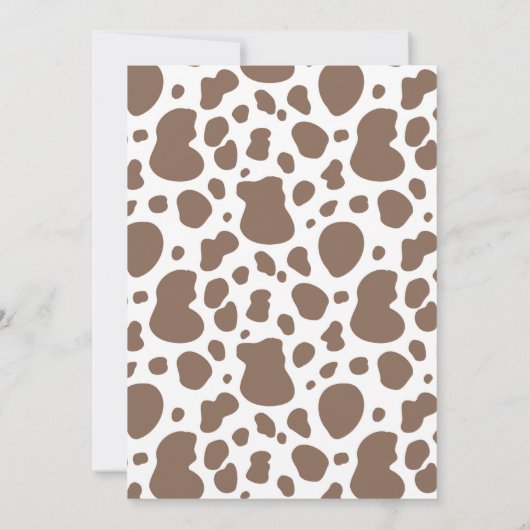 Meisjes Westerne uitnodiging | Uitnodiging van Cow (Achterkant)