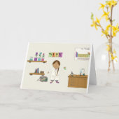 Meisjes Wetenschapper Kaart (Gele Bloem)