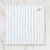 Meisjes Whimsical Blue Bow Lemon Amalfi Verjaardag Bedankjes Labels (Achterkant)