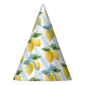 Meisjes Whimsical Blue Bow Lemon Amalfi Verjaardag Feesthoedjes (Links)