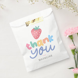 Meisjes Whimsical Roze Zoete Aardbei Bedankzakje