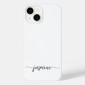 Meisjes White Monogram Name Signature Script Case-Mate iPhone Case (Achterkant)