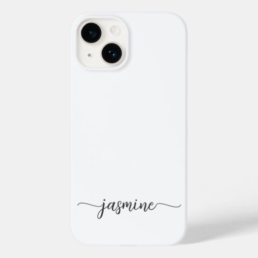 Meisjes White Monogram Name Signature Script Case-Mate iPhone Case (Achterkant)