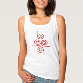 Meisjes White Tanktop met rood design