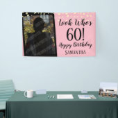 Meisjes, wie is 60 Confetti verjaardag? Spandoek (Beurs)