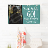 Meisjes, wie is 60 Confetti verjaardag? Spandoek (Insitu)