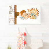 Meisjes Wild en Gratis Tribal Boho Baby shower Spandoek (Insitu)