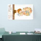 Meisjes Wild en Gratis Tribal Boho Baby shower Spandoek (Beurs)