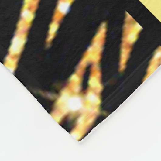 Meisjes "Wild Over Cheer" Gold Black Yellow Zebra Fleece Deken (Hoek)