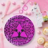 Meisjes "Wild Over Cheer" Roze luipaard Papieren Bordje (Feest)