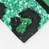 Meisjes "Wild Over Dance" groene luipaard Fleece Deken (Hoek)
