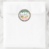 Meisjes Wild Safari Thema Verjaardag Sticker (Tas)