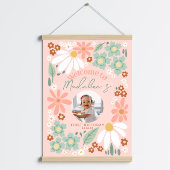 Meisjes Wildflower Daisy Foto Verjaardag Welkom Te Perfect Poster