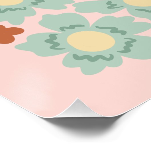 Meisjes Wildflower Daisy Foto Verjaardag Welkom Te Perfect Poster (Hoek)