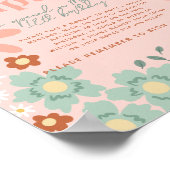 Meisjes Wildflower Daisy Foto Verjaardag Welkom Te Poster (Hoek)