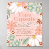 Meisjes Wildflower Daisy Foto Verjaardag Welkom Te Poster (Voorkant)