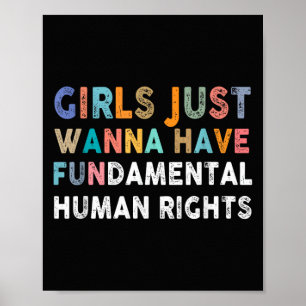 Meisjes willen alleen maar fundamentele mensenrech poster