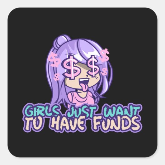 meisjes willen alleen maar geld sticker (Voorkant)