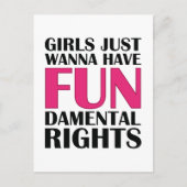 Meisjes willen alleen maar plezier hebben briefkaart (Voorkant)