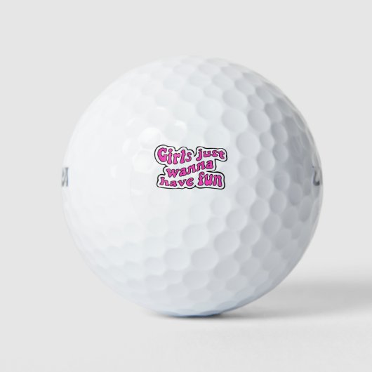 Meisjes willen alleen maar plezier hebben golfballen (Voorkant)