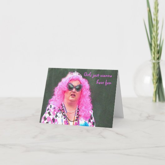 Meisjes willen alleen maar plezier hebben kaart (Voorkant)