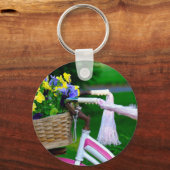 Meisjes willen alleen maar plezier hebben, roze me sleutelhanger (Voorkant)