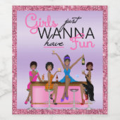 Meisjes Willen Alleen Maar Pret Hebben Bruidsfeest Wijn Etiket (Enkel label)