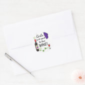 Meisjes willen alleen wijn hebben. ronde sticker (Envelop)