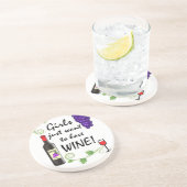 Meisjes willen alleen wijn hebben. zandsteen onderzetter (Zijkant)