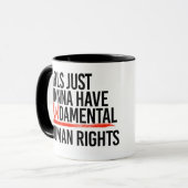 Meisjes willen fundamentele rechten hebben mok (Voorkant links)