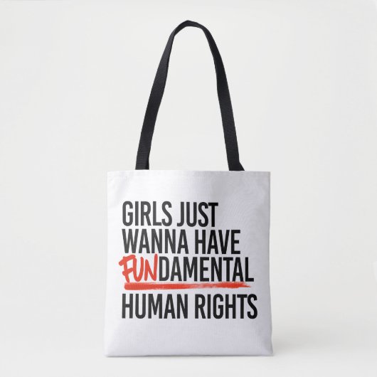 Meisjes willen fundamentele rechten hebben tote bag (Voorkant)