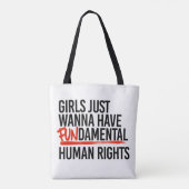 Meisjes willen fundamentele rechten hebben tote bag (Achterkant)