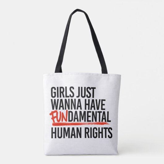 Meisjes willen fundamentele rechten hebben tote bag (Achterkant)