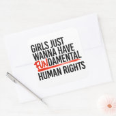 Meisjes willen fundamentele rechten hebben vierkante sticker (Envelop)