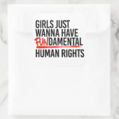 Meisjes willen fundamentele rechten hebben vierkante sticker (Tas)