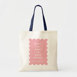 Meisjes willen gewoon boeken Canvas tas