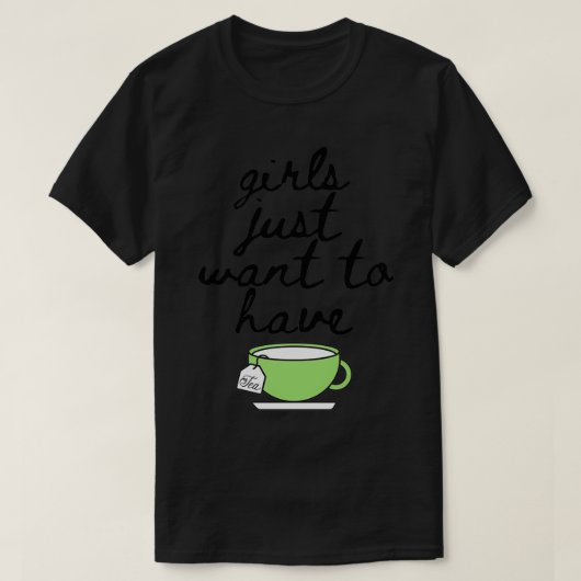 Meisjes willen gewoon dat de Mok van Tea Lover Dri T-shirt (Design voorkant)