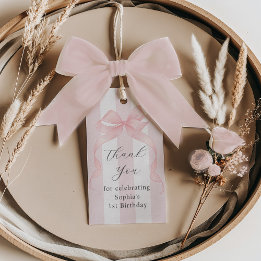 Meisjes willen gewoon één 1e verjaardag bedankt cadeaulabel